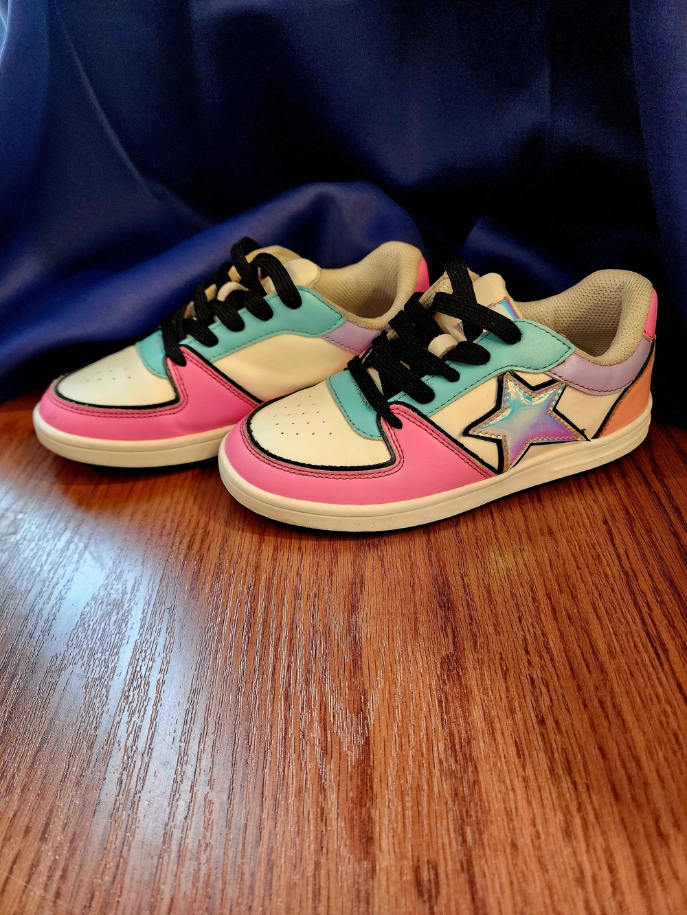 The Children's Place Pink Teal Purple Star Accent Kids Sneakers